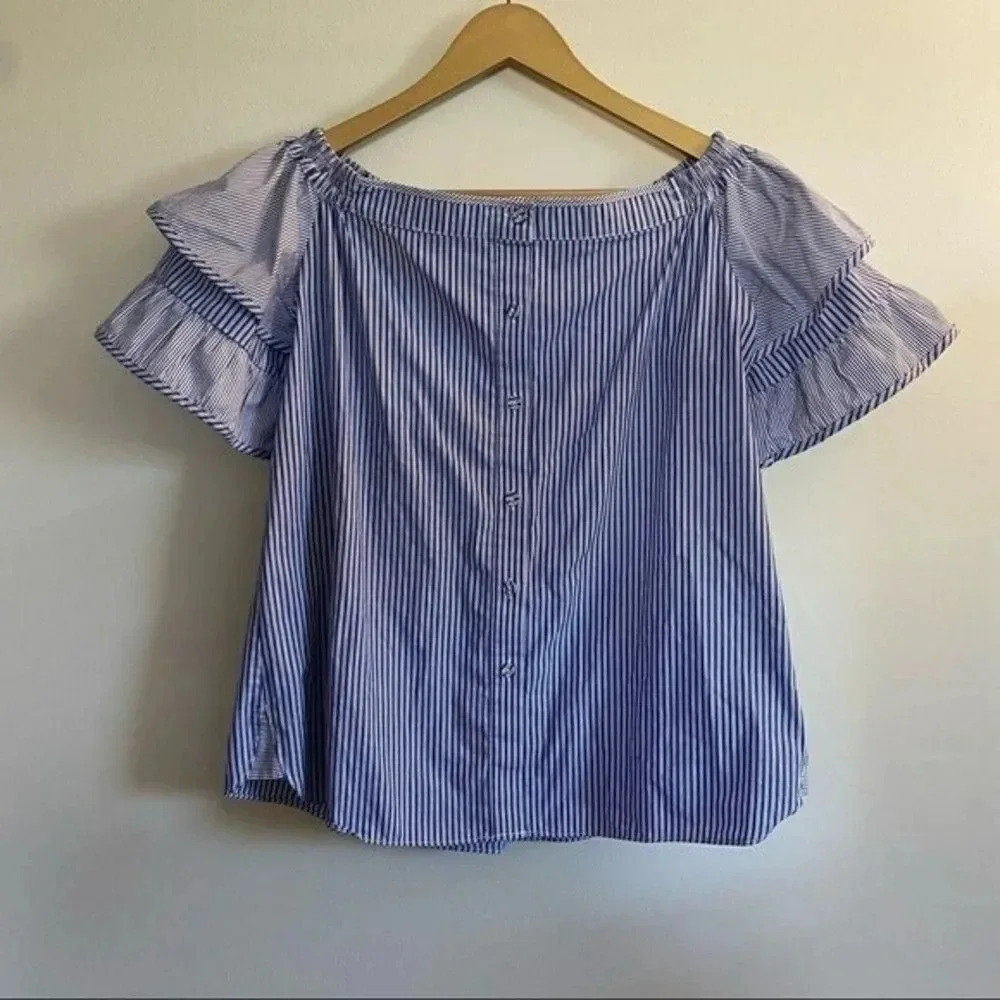 Parker Off the Shoulder Striped Top - Picture 2 of 9